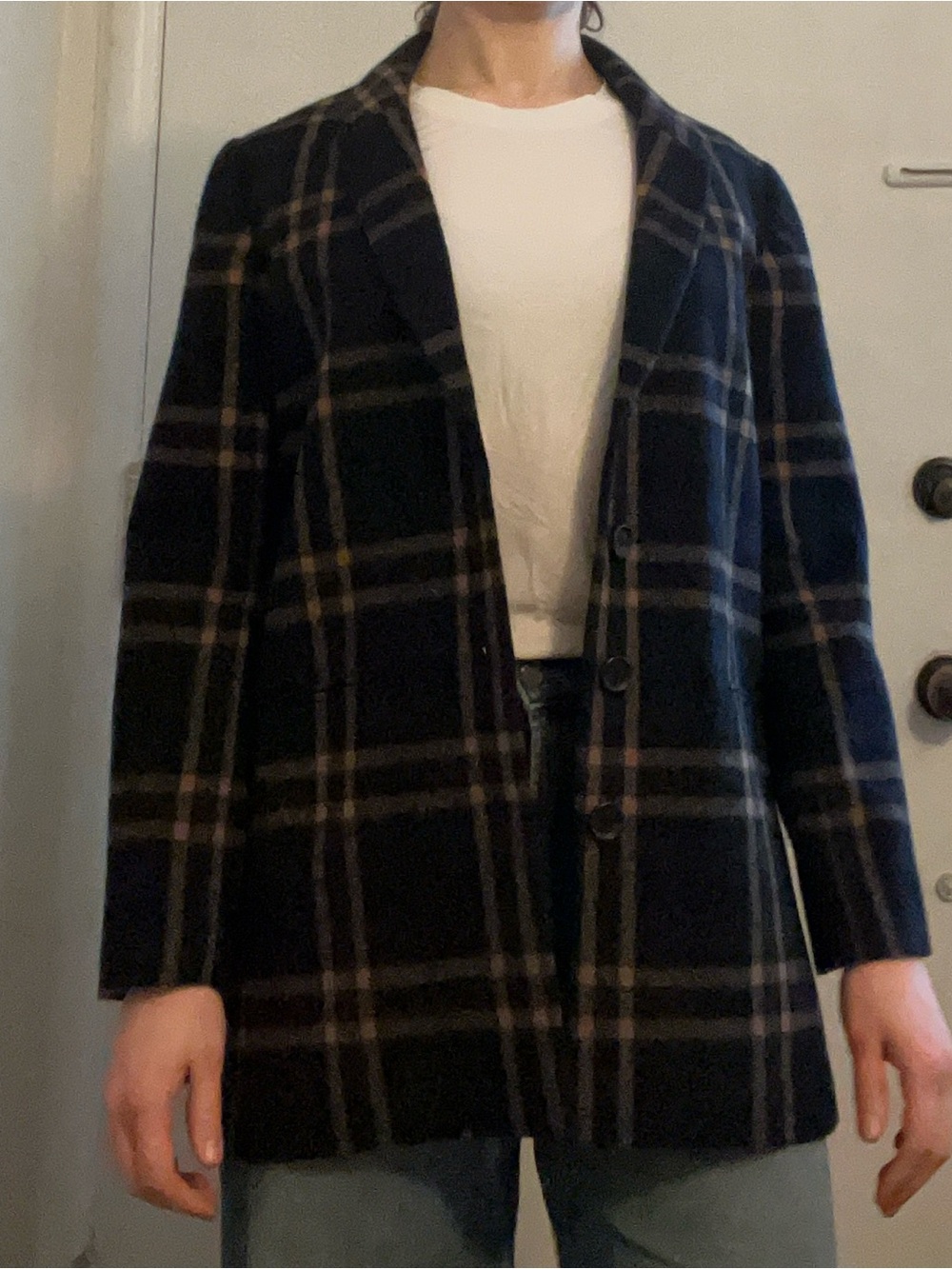Velvet by Graham & Spencer Plaid Wool Blend Blazer